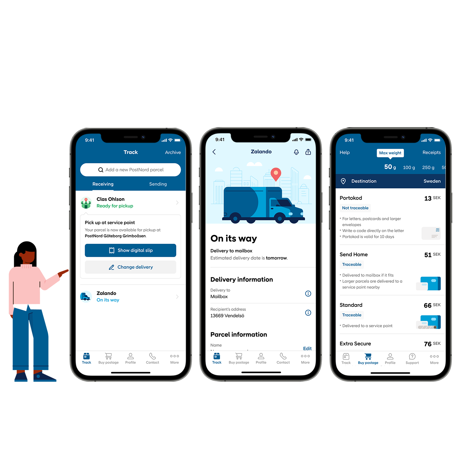 Keep track of your parcels with the PostNord app